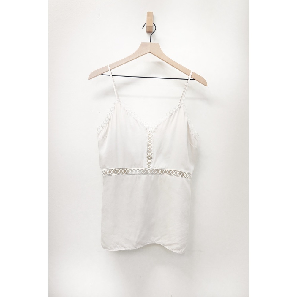 CAMI NYC Camisole Women Medium Ivory Silk Lace Quiet Luxury Classic